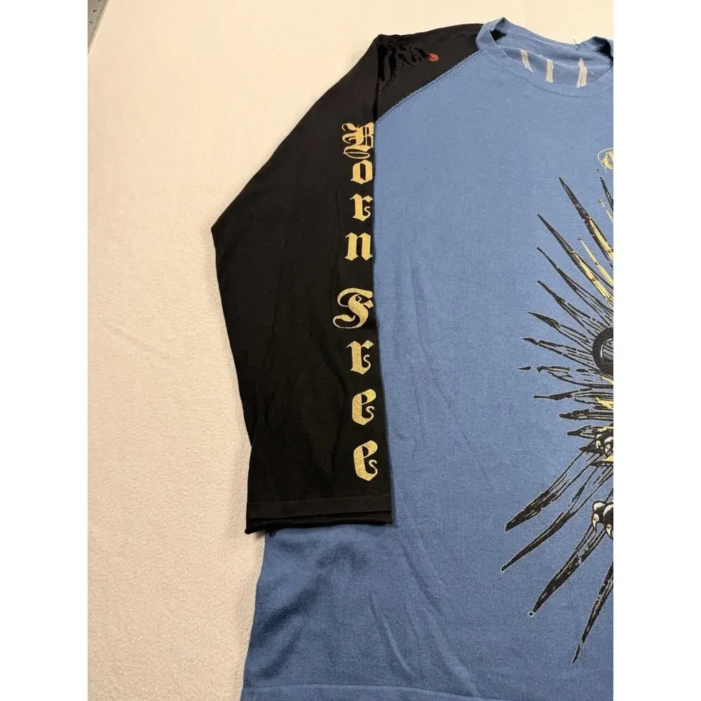 Y2k 2XL Ed Harddy Baggy Longsleeve Graphic Tee Grunge Skater Streetwear